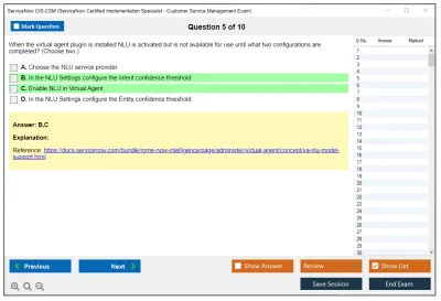 ServiceNow CIS-CSM ServiceNow Certified Implementation Specialist - Customer Service Management Exam Practice test exam simulator test engine exam Prep practice test questions answers Image 5