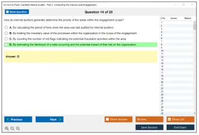 IIA IIA-CIA-Part2 Practice of Internal Auditing Practice test exam simulator test engine exam Prep practice test questions answers Image 14