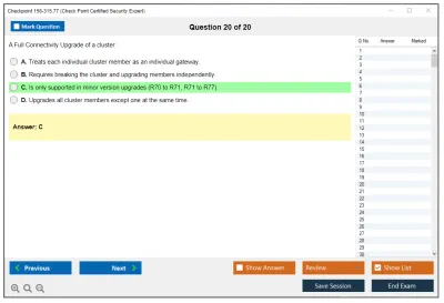 Checkpoint 156-315.77 Check Point Certified Security Expert Practice test exam simulator test engine exam Prep practice test questions answers Image 20