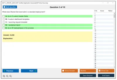 SAP C_ARSOR_2208 SAP Certified Application AssociateSAP Ariba Sourcing Practice test exam simulator test engine exam Prep practice test questions answers Image 3