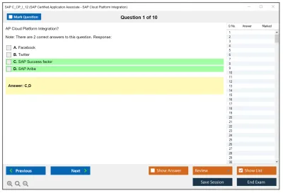 SAP C_CP_I_12 SAP Certified Application Associate - SAP Cloud Platform Integration Practice test exam simulator test engine exam Prep practice test questions answers Image 1