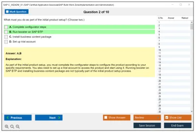 SAP C_WZADM_01 SAP Certified Application AssociateSAP Build Work ZoneImplementation and Administration Practice test exam simulator test engine exam Prep practice test questions answers Image 2