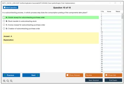 SAP C_S4CSC_2208 SAP Certified Application AssociateSAP S/4HANA Cloud (public)Supply Chain Implementation Practice test exam simulator test engine exam Prep practice test questions answers Image 10