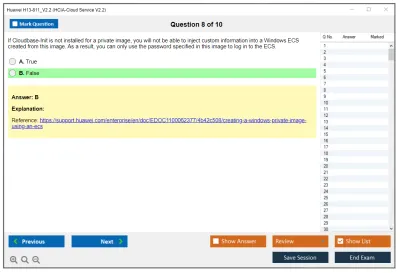 Huawei H13-811_V2.2 HCIA-Cloud Service V2.2 Practice test exam simulator test engine exam Prep practice test questions answers Image 8