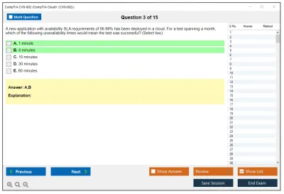 CompTIA CV0-002 CompTIA Cloud+ (CV0-002) Practice test exam simulator test engine exam Prep practice test questions answers Image 3