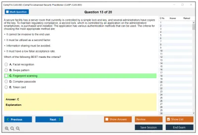 CompTIA CAS-003 CompTIA Advanced Security Practitioner (CASP) CAS-003 Practice test exam simulator test engine exam Prep practice test questions answers Image 13