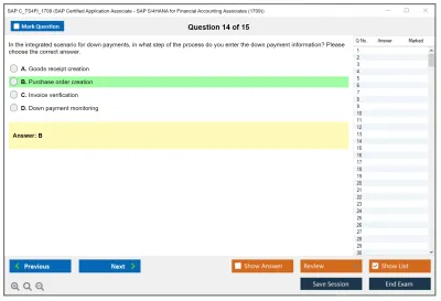 SAP C_TS4FI_1709 SAP Certified Application Associate - SAP S/4HANA for Financial Accounting Associates (1709) Practice test exam simulator test engine exam Prep practice test questions answers Image 14