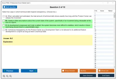 Scrum PSM-I Professional Scrum Master I Practice test exam simulator test engine exam Prep practice test questions answers Image 2
