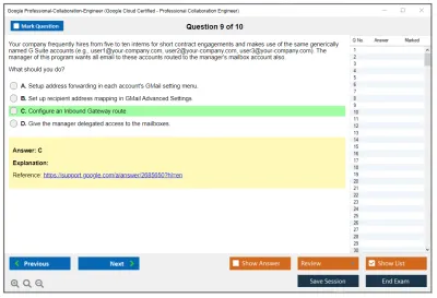 Google Professional-Collaboration-Engineer Google Cloud Certified - Professional Collaboration Engineer Practice test exam simulator test engine exam Prep practice test questions answers Image 9