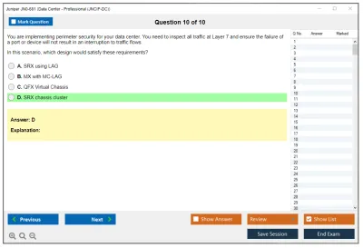 Juniper JN0-681 Data Center - Professional (JNCIP-DC) Practice test exam simulator test engine exam Prep practice test questions answers Image 10
