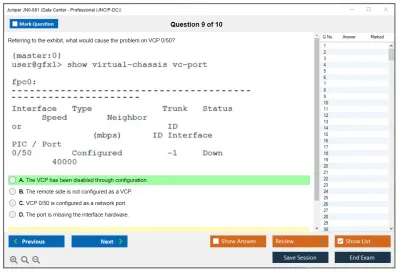 Juniper JN0-681 Data Center - Professional (JNCIP-DC) Practice test exam simulator test engine exam Prep practice test questions answers Image 9