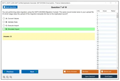 SAP C_S4CFI_2208 SAP Certified Application Associate: SAP S/4HANA Cloud (public) - Finance Implementation Practice test exam simulator test engine exam Prep practice test questions answers Image 7