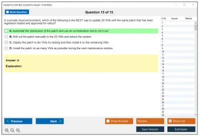 CompTIA CV0-002 CompTIA Cloud+ (CV0-002) Practice test exam simulator test engine exam Prep practice test questions answers Image 15