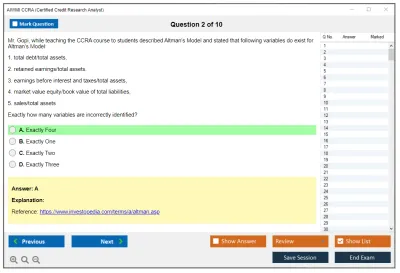 AIWMI CCRA Certified Credit Research Analyst Practice test exam simulator test engine exam Prep practice test questions answers Image 2
