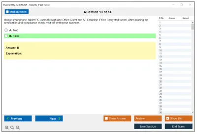 Huawei H12-724 HCIP-Security (Fast track) V1.0 Practice test exam simulator test engine exam Prep practice test questions answers Image 13