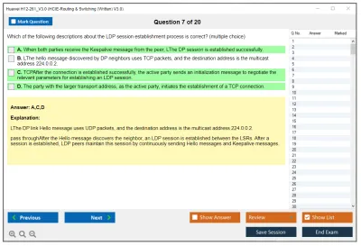 Huawei H12-261_V3.0 HCIE-Routing & Switching (Written) V3.0 Practice test exam simulator test engine exam Prep practice test questions answers Image 7