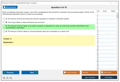 ECCouncil 312-50v10 Certified Ethical Hacker v10 Exam Practice test exam simulator test engine exam Prep practice test questions answers Image 4