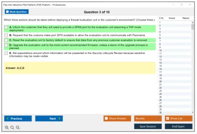 Palo Alto Networks PSE-Platform PSE Platform – Professional Practice test exam simulator test engine exam Prep practice test questions answers Image 3