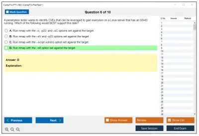 CompTIA PT1-002 CompTIA PenTest+ Practice test exam simulator test engine exam Prep practice test questions answers Image 6