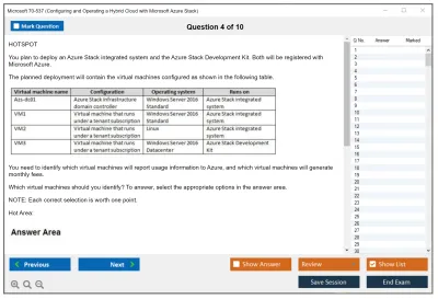 Microsoft 70-537 Configuring and Operating a Hybrid Cloud with Microsoft Azure Stack Practice test exam simulator test engine exam Prep practice test questions answers Image 4