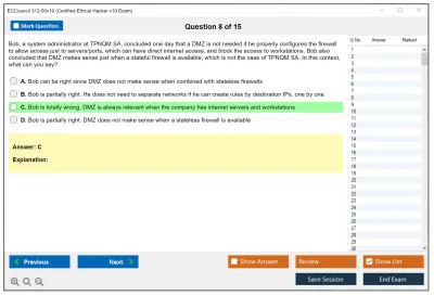 ECCouncil 312-50v10 Certified Ethical Hacker v10 Exam Practice test exam simulator test engine exam Prep practice test questions answers Image 8
