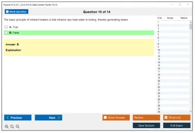 Huawei H12-411_V2.0 HCIA-Data Center Facility V2.0 Practice test exam simulator test engine exam Prep practice test questions answers Image 10