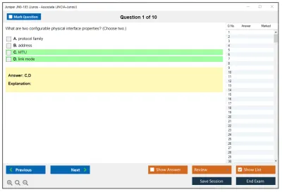 Juniper JN0-103 Junos - Associate (JNCIA-Junos) Practice test exam simulator test engine exam Prep practice test questions answers Image 1