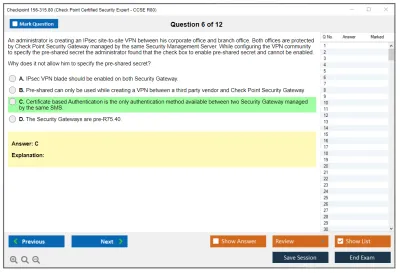 Checkpoint 156-315.80 Check Point Certified Security Expert - CCSE R80 Practice test exam simulator test engine exam Prep practice test questions answers Image 6