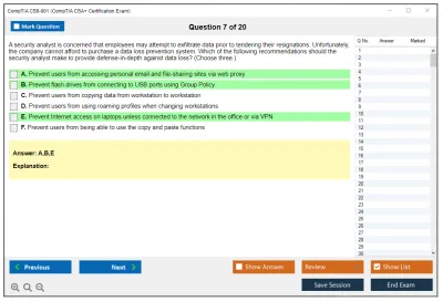 CompTIA CS0-001 CompTIA CSA+ Certification Exam Practice test exam simulator test engine exam Prep practice test questions answers Image 7