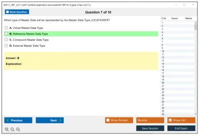 SAP C_IBP_2211 SAP Certified Application AssociateSAP IBP for Supply Chain (2211) Practice test exam simulator test engine exam Prep practice test questions answers Image 7