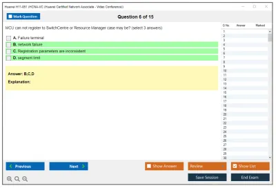 Huawei H11-851 HCNA-VC (Huawei Certified Network Associate - Video Conference) Practice test exam simulator test engine exam Prep practice test questions answers Image 6