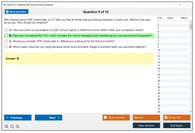HP HPE2-E72 Selling HPE Hybrid Cloud Solutions Practice test exam simulator test engine exam Prep practice test questions answers Image 9