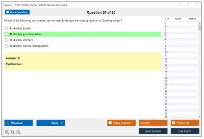 Huawei H12-211 HCNA (Huawei Certified Network Associate) Practice test exam simulator test engine exam Prep practice test questions answers Image 20