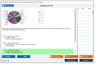 Qlik QSBA2021 Qlik Sense Business Analyst Certification Exam - February 2021 Release Practice test exam simulator test engine exam Prep practice test questions answers Image 6