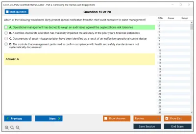 IIA IIA-CIA-Part2 Practice of Internal Auditing Practice test exam simulator test engine exam Prep practice test questions answers Image 10