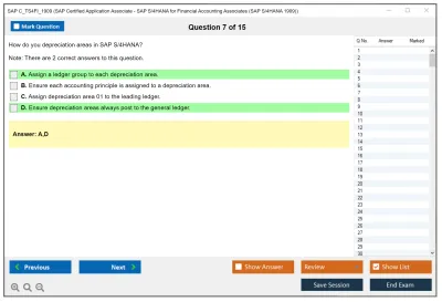 SAP C_TS4FI_1909 SAP Certified Application Associate - SAP S/4HANA for Financial Accounting Associates (SAP S/4HANA 1909) Practice test exam simulator test engine exam Prep practice test questions answers Image 7