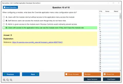ServiceNow CAD Certified Application Developer - ServiceNow Practice test exam simulator test engine exam Prep practice test questions answers Image 10