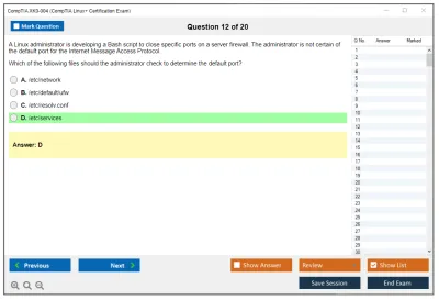 CompTIA XK0-004 CompTIA Linux+ Certification Exam Practice test exam simulator test engine exam Prep practice test questions answers Image 12