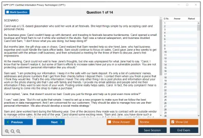 IAPP CIPT Certified Information Privacy Technologist (CIPT) Practice test exam simulator test engine exam Prep practice test questions answers Image 1