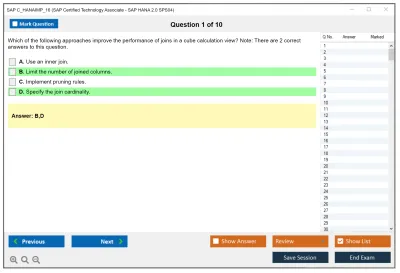 SAP C_HANAIMP_16 SAP Certified Technology Associate - SAP HANA 2.0 SPS04 Practice test exam simulator test engine exam Prep practice test questions answers Image 1