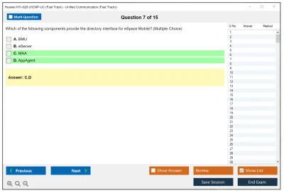Huawei H11-828 HCNP-UC (Fast Track) - Unified Communication (Fast Track) Practice test exam simulator test engine exam Prep practice test questions answers Image 7