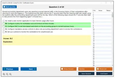 CompTIA CS0-001 CompTIA CSA+ Certification Exam Practice test exam simulator test engine exam Prep practice test questions answers Image 2