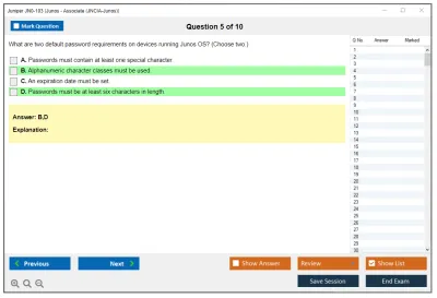 Juniper JN0-103 Junos - Associate (JNCIA-Junos) Practice test exam simulator test engine exam Prep practice test questions answers Image 5
