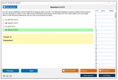 Zend ZF-100-500 Zend Framework Certification (Version 4.1) Practice test exam simulator test engine exam Prep practice test questions answers Image 6