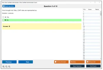 Okta Okta-Certified-Administrator Okta Certified Administrator Exam Practice test exam simulator test engine exam Prep practice test questions answers Image 5
