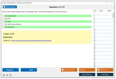Juniper JN0-450 Mist AI. Specialist (JNCIS-MistAI) Practice test exam simulator test engine exam Prep practice test questions answers Image 3