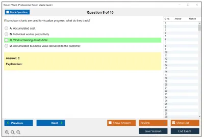 Scrum PSM-I Professional Scrum Master I Practice test exam simulator test engine exam Prep practice test questions answers Image 8