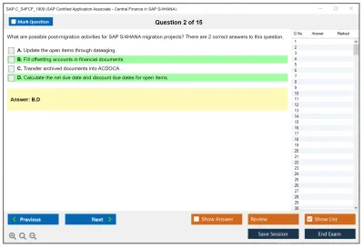 SAP C_S4FCF_1909 SAP Certified Application Associate - Central Finance in SAP S/4HANA Practice test exam simulator test engine exam Prep practice test questions answers Image 2
