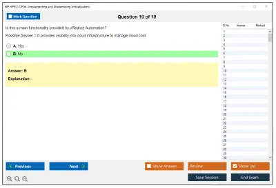 HP HPE2-CP04 Implementing and Modernizing Virtualization Practice test exam simulator test engine exam Prep practice test questions answers Image 10