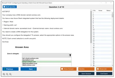 Microsoft 70-537 Configuring and Operating a Hybrid Cloud with Microsoft Azure Stack Practice test exam simulator test engine exam Prep practice test questions answers Image 3